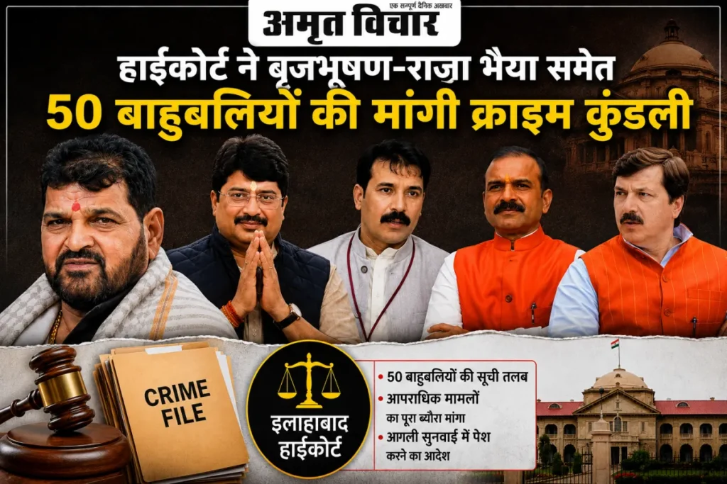 हाईकोर्ट ने बृजभूषण-राजा भैया समेत 50 बाहुबलियों की मांगी क्राइम कुंडली.. हथियारों-सुरक्षा की जांच के भी आदेश