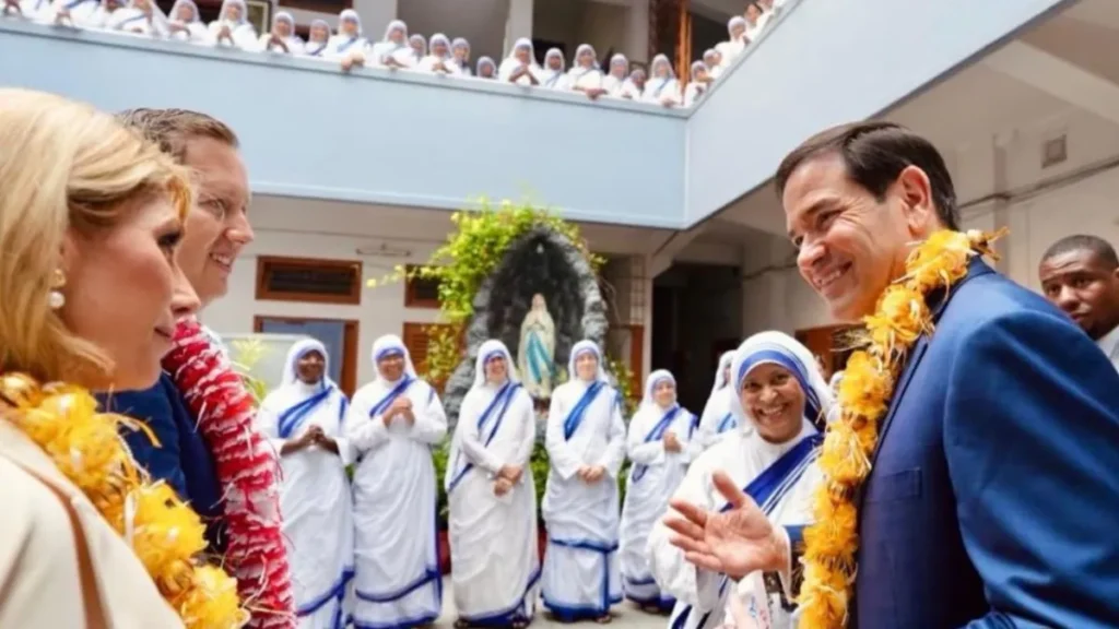 अमेरिकी विदेश मंत्री मार्को रुबियो की भारत यात्रा शुरू, कोलकाता के ‘मदर हाउस’ का किया दौरा, PM मोदी से करेंगे मुलाकात